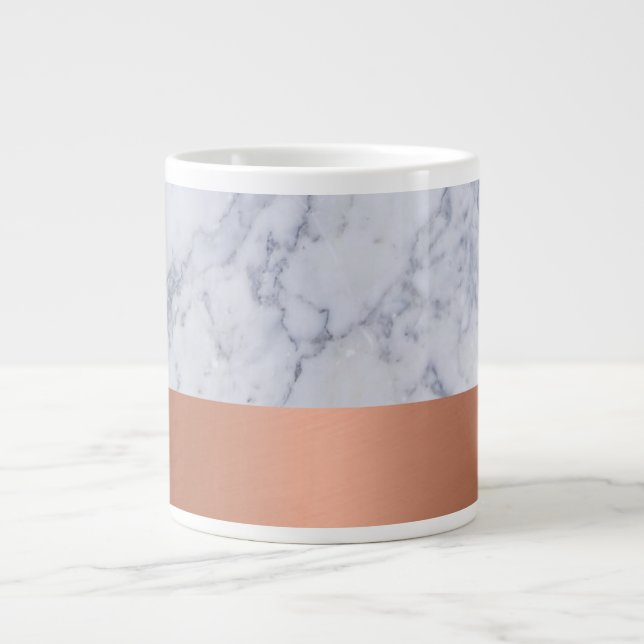 Large Coffee Mug in Marble and Copper (Front)