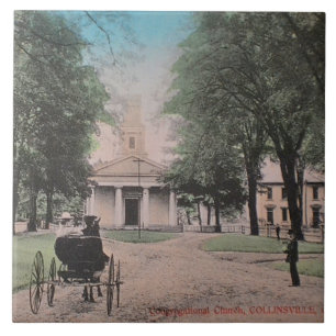Large Collinsville Congregational Church Tile