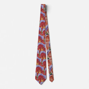 large colorful roses all over floral design tie