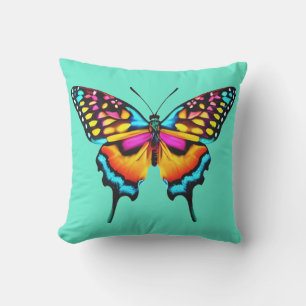 Large Colorful Swallowtail Butterfly Cushion