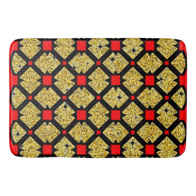 Large Colourful Bath Mat - Modern Design & Non-Sli (Front)