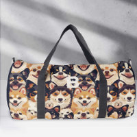 large Colourful dog, monogram animal pattern