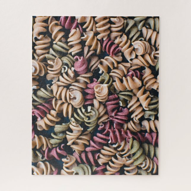 Large Colourful Fusilli Pasta Jigsaw Puzzle (Vertical)