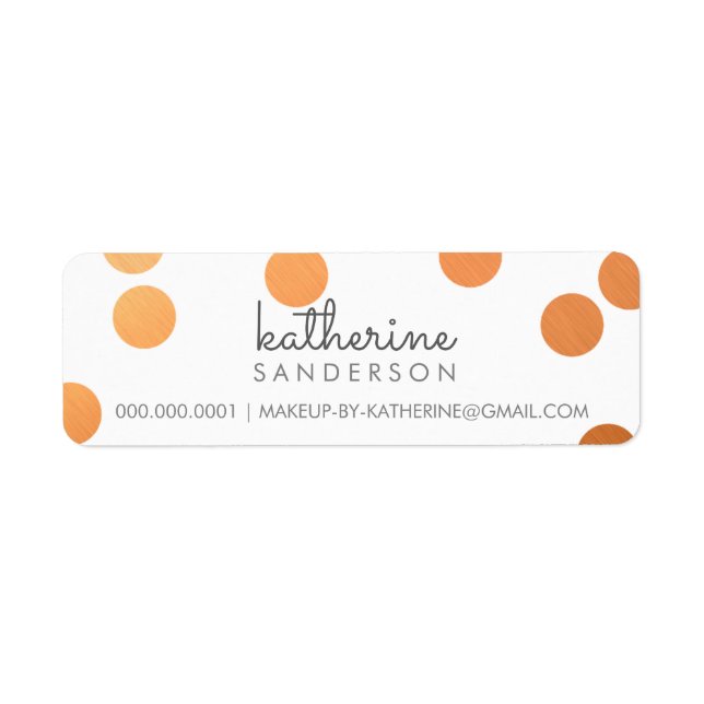 LARGE CONFETTI SPOT modern bold copper foil grey (Front)