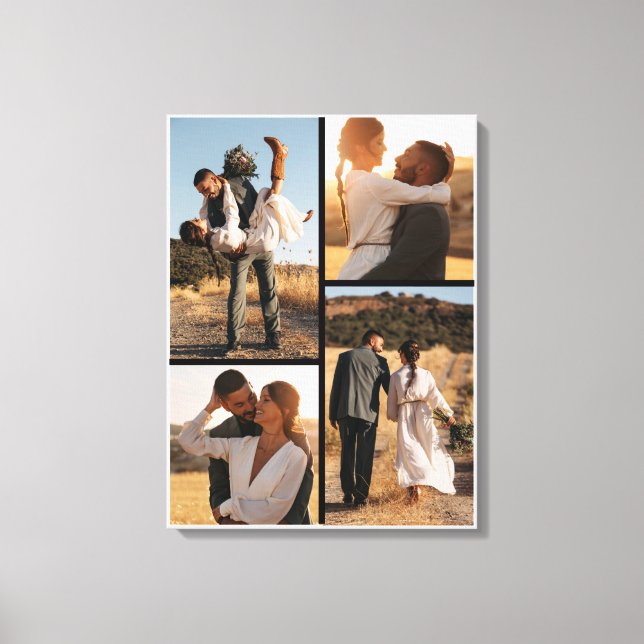 Large Couples Collage Photo Canvas Print (Front)