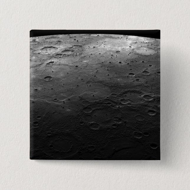 Large craters on the planet Mercury 15 Cm Square Badge (Front)