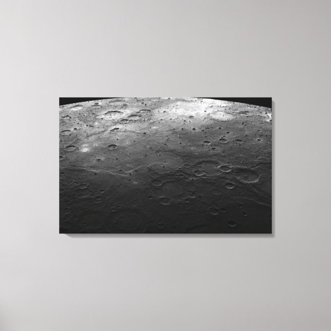 Large craters on the planet Mercury Canvas Print (Front)