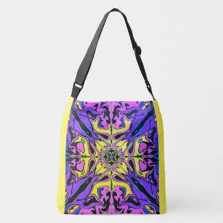 large crossbody tote bag bright colours abstract