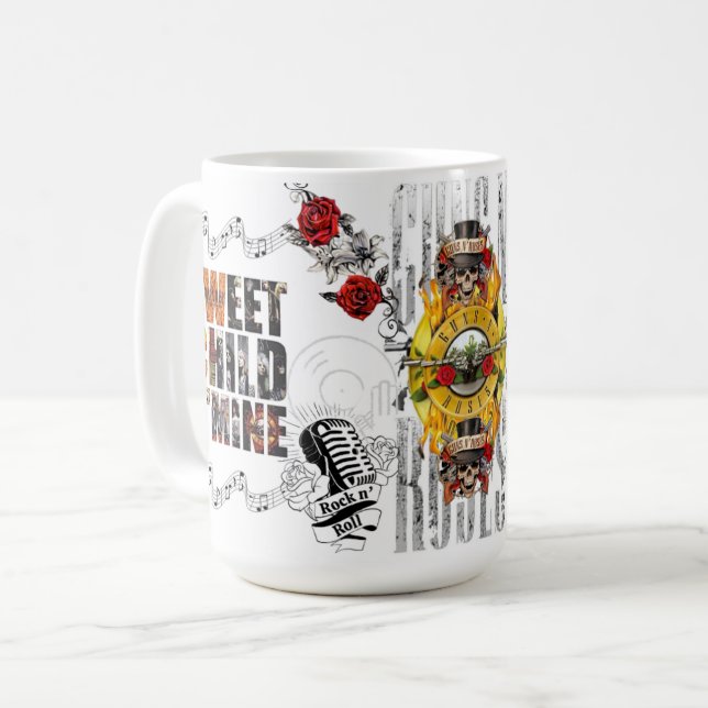 large cup with exclusive design Rock Band (Front Left)