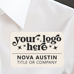 Large Custom Company Employee Name Tag With Logo