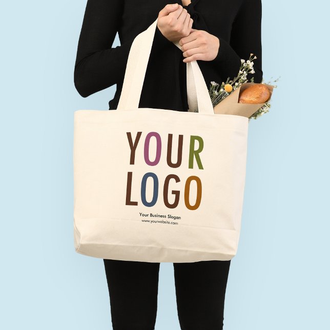 Large Custom Cotton Tote Bag with Logo No Minimum (MISOOK Large Cotton Canvas Tote Bag with Logo)