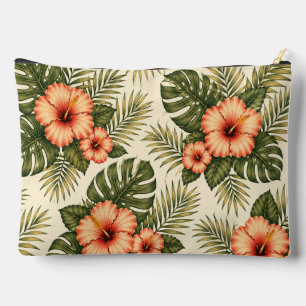 Large Custom Flamingo Pickleball Club Floral Pouch