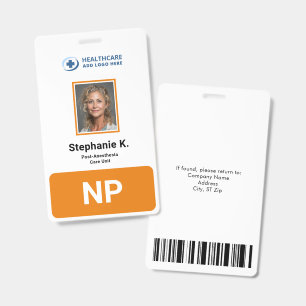 Large Custom Medical Hospital Nurse Photo ID Badge