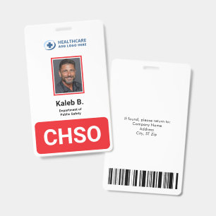 Large Custom Medical Hospital Security Photo ID Badge