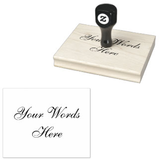 Large Custom Words With Elegant Font, Personalised Rubber Stamp