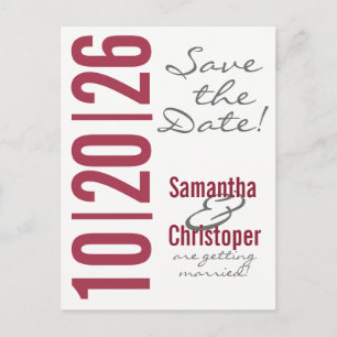 Large Date - Save the Date postcards