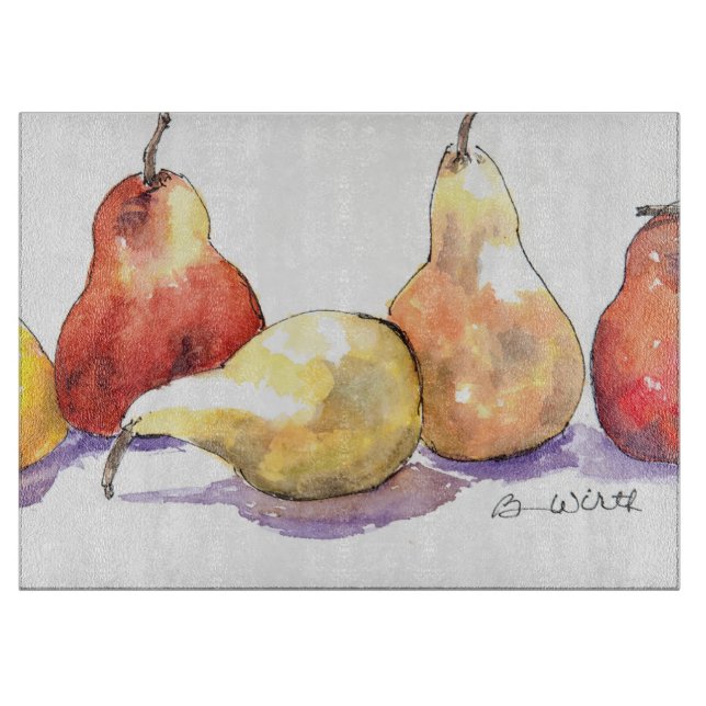 Large Decorative Glass Cutting Board (Front)