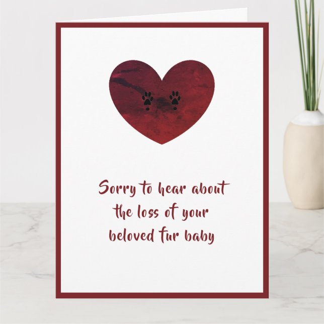 Large Dog Sympathy card by dalDesignNZ (Front)