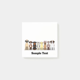 large dogs border postit post-it notes
