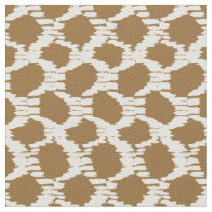 Large dots bold circles abstract geometric brown fabric