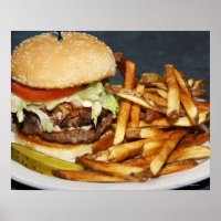 Large Double Half Pound Burger Fries and Cola