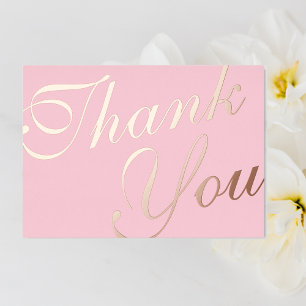 Large Elegant Thank You   Pastel pink background