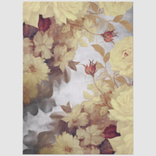 Large Elegant Vintage Inspired Wedding Florals Tissue Paper