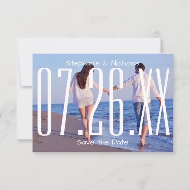 Large Empire Date & Photo-3x5Wedding Save the Date (Front)