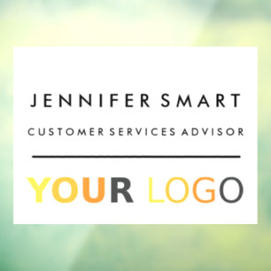 Large Employee Name Badge Magnet Custom Logo Staff