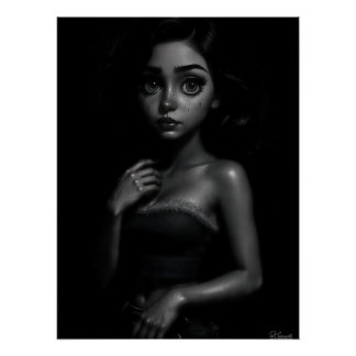 Large-eyed young woman 2 poster