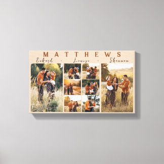 Large Family Collage Photo Canvas