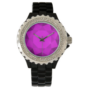Large, faux purple amethyst gem watch