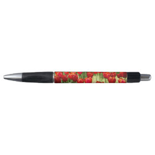 Large field of red tulips