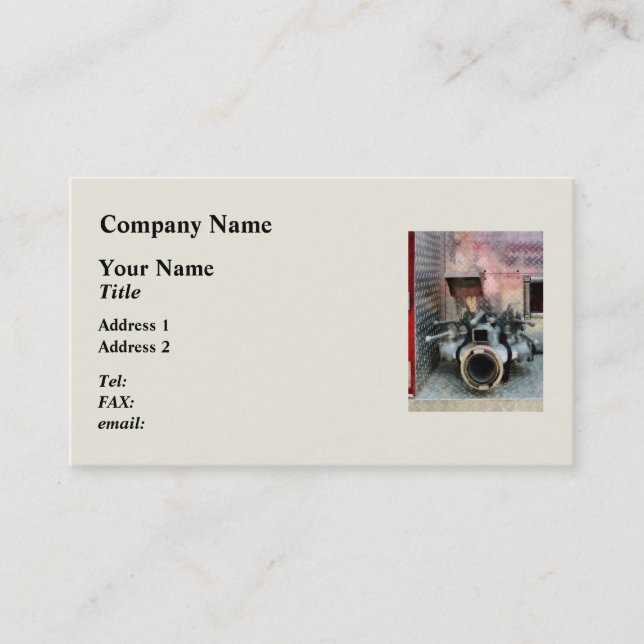 Large Fire Hose Nozzle Business Card (Front)