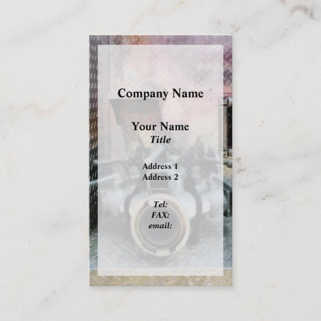 Large Fire Hose Nozzle Business Card (Front)
