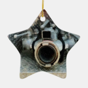 Large Fire Hose Nozzle Ceramic Tree Decoration