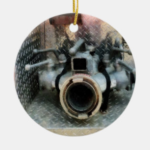 Large Fire Hose Nozzle Ceramic Tree Decoration