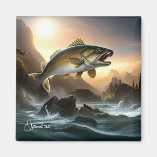 Large Fish in Rapids Magnet