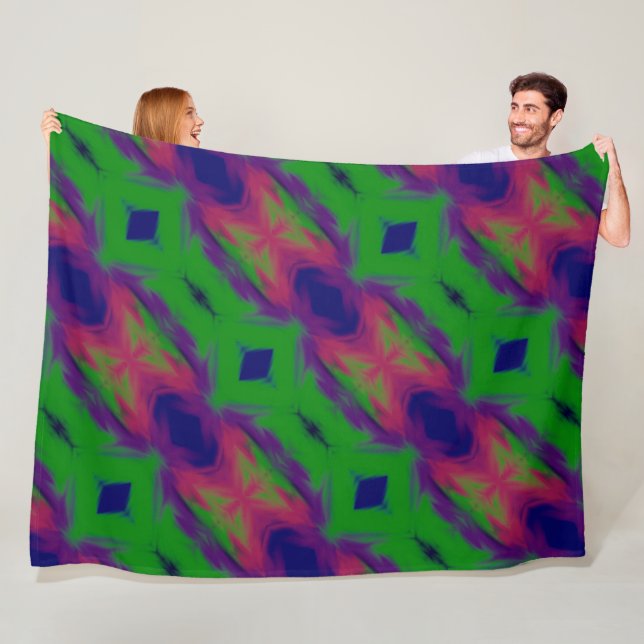 Large Fleece Blanket Aurora Colours. (In Situ)