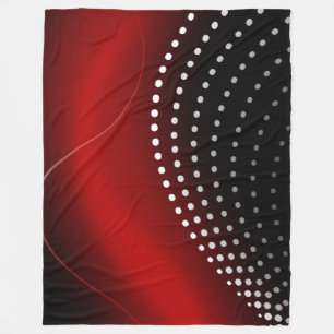 Large Fleece Blanket, modern, abstract, red, black Blanket