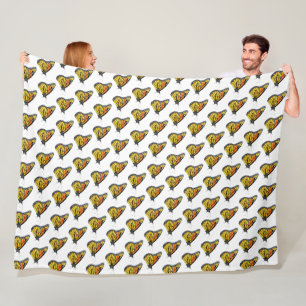 Large Fleece Blanket Monarch Side View