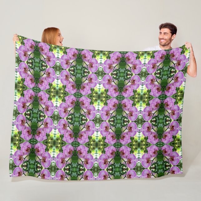 Large Fleece Blanket Purple Spotted Orchid (In Situ)