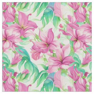 Large Floral Pattern Puakenikeni Flowers Fabric