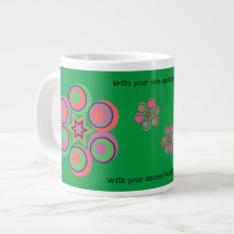 Large Flower Green Mug