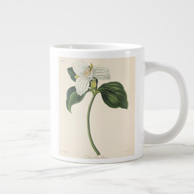 Large Flowered Trillium Coffee Mug (Right)