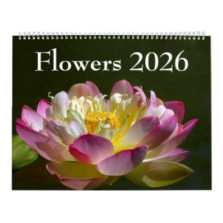 Large Flowers 2026 Calendar