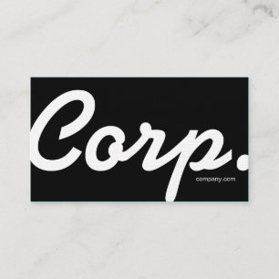 Large font, easy to read black business card
