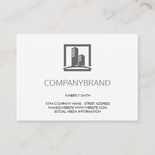 Large Font (Grey) Corporate Professional Business Card