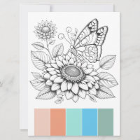 Large Format Colouring Cards Art Therapy