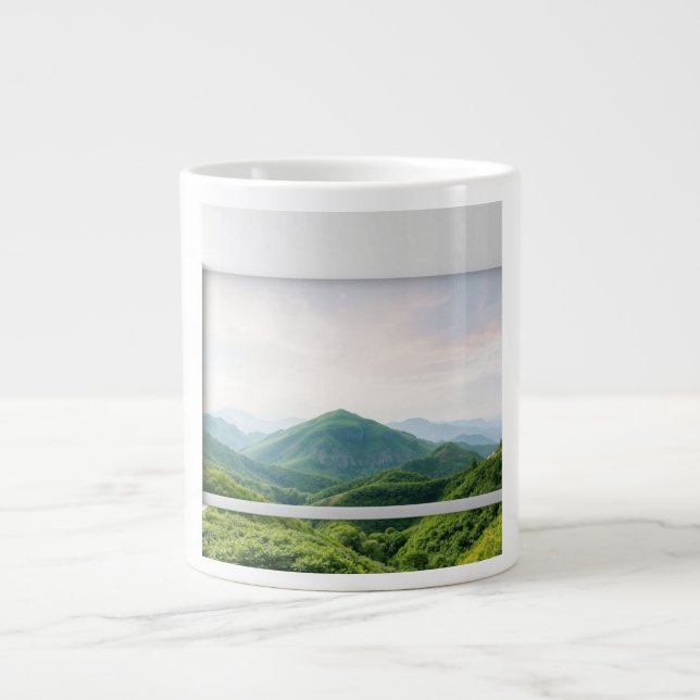 Large-Format Digital Mural Immersive Biophilic Lan Large Coffee Mug (Front)